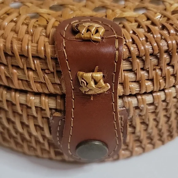 Rattan Circle Boho Women's Bag - Picture 5 of 7
